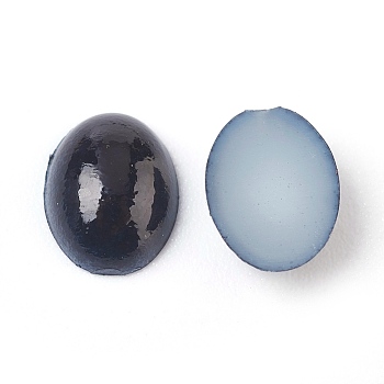 ABS Plastic Imitation Pearl Cabochons, Oval, Black, 8x6x2mm, about 5000pcs/bag