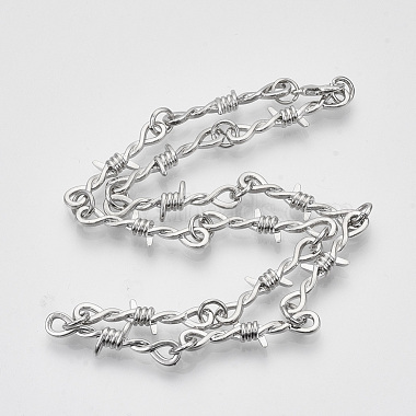 Ожерелья из колючей проволоки(NJEW-R254-01B-P)-2