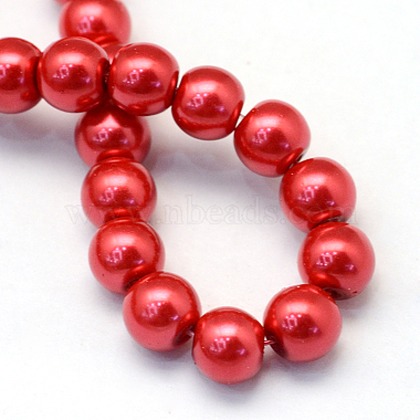 Baking Painted Pearlized Glass Pearl Round Bead Strands(HY-Q003-12mm-74)-4