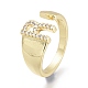 Brass Micro Pave Clear Cubic Zirconia Cuff Rings(RJEW-F103-13R-G)-3