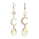 Moon & Star & Sun Brass Asymmetrical Earrings(EJEW-JE05458)-3