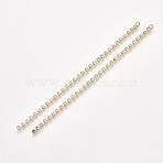 Brass Cubic Zirconia Big Pendants, Cadmium Free & Nickel Free & Lead Free, Clear, Real 18K Gold Plated, 98~99x2x2mm, Hole: 1.8mm(KK-T035-125G)