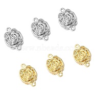 10 Sets 2 Colors Aolly Magnetic Clasps, for Jewelry Making, Rose, Platinum & Golden, 18x11.5x6mm, Hole: 1.2mm, 5 sets/color(PALLOY-CJ0002-47)