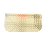 Hot Ironing Measuring Ruler, High Temperature Resistance Ironing Iron Rulers, Sewing Measuring Handmade Tool, Yellow, 20x10x0.05cm(TOOL-WH0021-81)