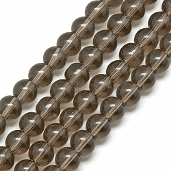 Glass Beads Strands, Round, Dark Khaki, 4mm, Hole: 0.5mm, about 84pcs/strand, 13 inch(GR4mm38Y)