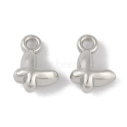 CCB Plastic Pendants, Butterfly Charms, Platinum, 9.5x7.5x4.5mm, Hole: 1.5mm(FIND-U021-04P)