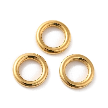 201 Stainless Steel Linking Rings, Round Ring, Real 18K Gold Plated, 10x2mm, Inner Diameter: 6mm