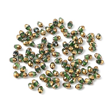 Sea Green Teardrop Glass Beads