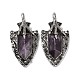 Natural Amethyst Faceted Big Pendants(G-L524-03AS-07)-1