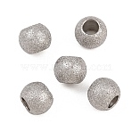 304 Stainless Steel Beads, Rondelle, with Glitter Powder, Ion Plating(IP), Stainless Steel Color, 6x5mm, Hole: 2.5mm(SA-H001-01A-P)