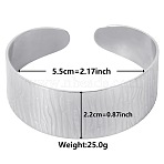 Stylish European and American Texture 304 Stainless Steel Cuff Bangles for Women(WY3767-1)