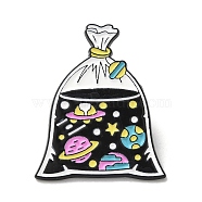 Starry Sky Universe Theme Alloy Brooches, Enamel Pins for Clothes Backpack, Bag, 29x24mm(JEWB-I032-13EB-01)