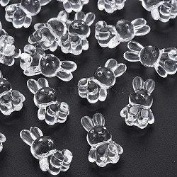 Transparent Acrylic Beads, Rabbit, Clear, 24.5x14.5x11mm, Hole: 2.5mm, about 300pcs/500g(MACR-S373-81-B01)