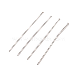 304 Stainless Steel Flat Head Pins, Stainless Steel Color, 35x0.5mm, Head: 1mm(STAS-Z089-03P-05)