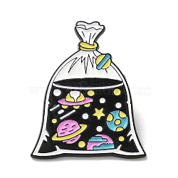 Starry Sky Universe Theme Alloy Brooches, Enamel Pins for Clothes Backpack, Bag, 29x24mm(JEWB-I032-13EB-01)