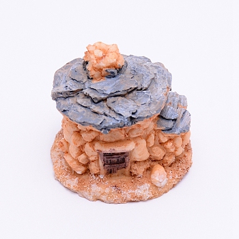 Resin House Decorations, Gray, 43x46.5x40mm