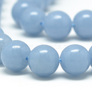 Chapelets de perles en angélite naturelle(G-S264-13-8mm)-3