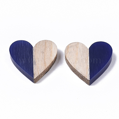 Resin & Wood Two Tone Cabochons(RESI-R425-04)-3