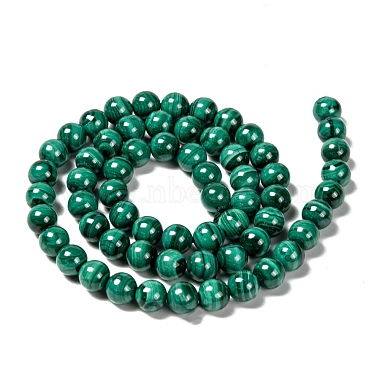 Natural Malachite Beads Strands(G-O166-07A-6mm)-2