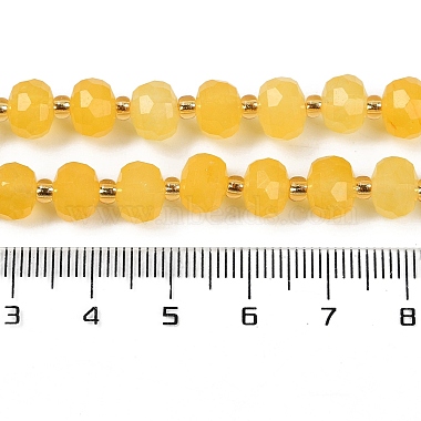 brins de perles d'agate jaune naturelle (teintes et chauffées)(G-H057-A14-03)-5