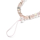 perles de strass en verre et argile polymère rondelle chaînes de dragonne de téléphone(HJEW-YW0001-05E)-2