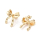 Bowknot Brass Stud Earrings(EJEW-S231-02G-01)-2