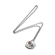 Ожерелья с подвесками в виде черепа и стразами на цепочках Роло(NJEW-F309-02)-2