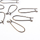 Antique Bronze Plated Brass Hoop Earrings Findings Kidney Ear Wires Making Findings(X-EC221-NFAB)-3