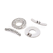 Tibetan Style Alloy Toggle Clasps, Cadmium Free & Nickel Free & Lead Free, Donut, Antique Silver, 31mm, Hole: 1.5mm(LF10975Y-NF)