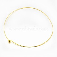 Brass Necklace Making, Rigid Necklaces, Golden, 140mm(X-BJEW-F132-01G)