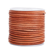 Cowhide Leather Cord, Jewelry Cord, Jewelry Making Material, BurlyWood, 3mm, about 21.87 Yards(20m)/Roll(WL-WH0010-01A)