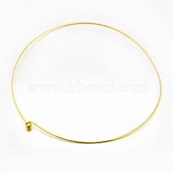 Brass Necklace Making, Rigid Necklaces, Golden, 140mm(X-BJEW-F132-01G)