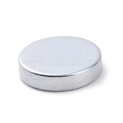 Flat Round Magnet Beads, No Hole, Platinum, 6x1.4mm(FIND-I002-05)