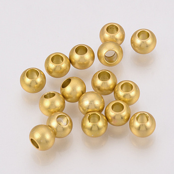 Eco-Friendly Aluminum Beads, Laser Cut Beads, Rondelle, Gold, 7x5.5mm, Hole: 3mm