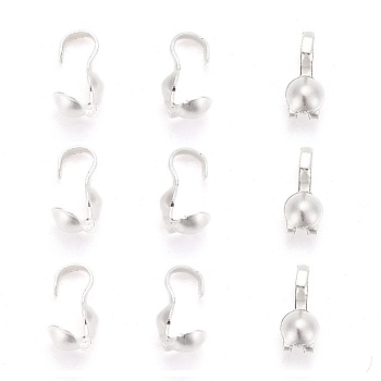 Silver Color Plated Iron Bead Tips, Calotte Ends, Clamshell Knot Cover, 9x3mm, Hole: 1.5mm, about 240pcs/20g