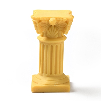 Resin Imitation Marble Pillars, Home Diaplay Decorations, Photography Props, Gold, 37x36x67mm