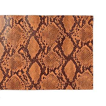 Snakeskin Pattern PU Leather Fabric, for DIY Crafts, Peru, 136x21.4x0.1cm