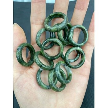 Natural Jade Finger Rings, Inner Diameter: 17~20mm