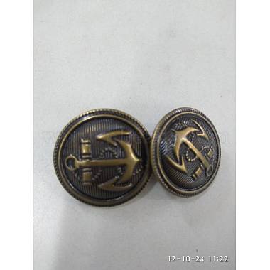 1-Hole Brass Shank Buttons(X-BUTT-WH0001-06-20mm)-3