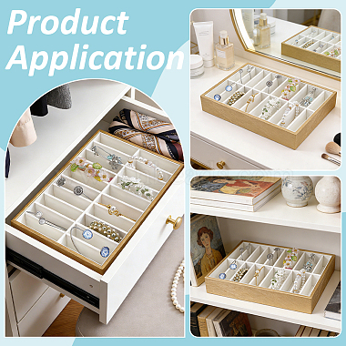 20 Grids PU Leather Bangle Organizer Display Trays(BDIS-WH0008-19A)-5
