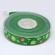 Рождество снежинка печатных Grosgrain лента для рождественской подарочной упаковке(SRIB-D010-25mm-01)-1