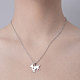 201 Stainless Steel Cat with Heart Pendant Necklace(NJEW-OY001-41)-2