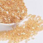 MIYUKI Quarter TILA Beads, Japanese Seed Beads, 2-Hole, (QTL251) Transparent Light Topaz AB, 5x1.2x1.9mm, Hole: 0.8mm, about 2400pcs/50g(SEED-X0054-QTL251)
