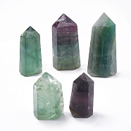 Natural Fluorite Home Decorations, Display Decorations, Hexagon Prism, 76~180x40~62x33~47mm(G-S299-113)