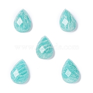 Natural Amazonite Cabochons, Faceted Teardrop, 12.5~13x8.5~9x4.5~5mm(G-G0001-B02)