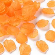 Transparent Frosted Acrylic Pendants, Petaline, Orange, 19.5x16.5x4mm, Hole: 1.5mm(MACR-S371-01A-724)
