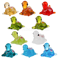 10Pcs 10 Colors Handmade Lampwork Beads, Turtle, Mixed Color, 18.5~20x14.5~17.5x16.5mm, Hole: 1.8mm, 1pc/color(LAMP-SC0001-24)