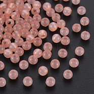 Imitation Jelly Acrylic Bead Caps, Round, Coral, 4x3mm, Hole: 1.6mm, about 15000pcs/500g(MACR-S371-11-E02)