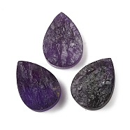 Natural Amethyst Cabochons, Teardrop, 25x18x9.5~11.5mm(G-K338-40B-01)