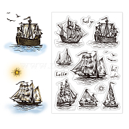 Custom PVC Plastic Clear Stamps, for DIY Scrapbooking, Photo Album Decorative, Cards Making, Sailboat, 160x110x3mm(DIY-WH0448-0280)